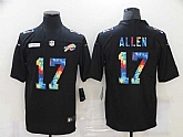 Nike Bills 17 Josh Allen Black Vapor Untouchable Rainbow Limited Jersey Dzhi,baseball caps,new era cap wholesale,wholesale hats